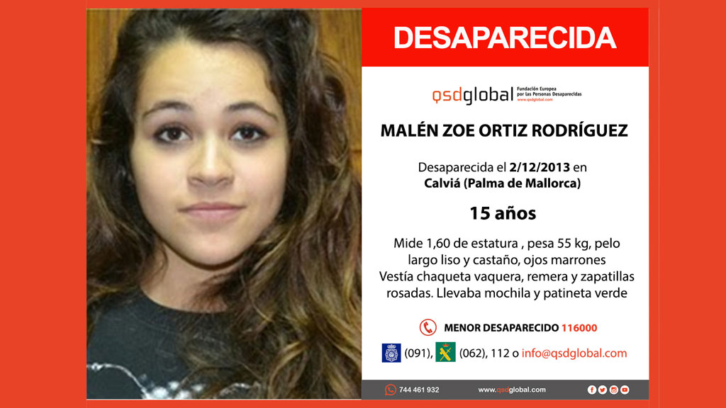 Sigue sin resolverse la desaparición de la joven Malén Ortíz en Calvià
