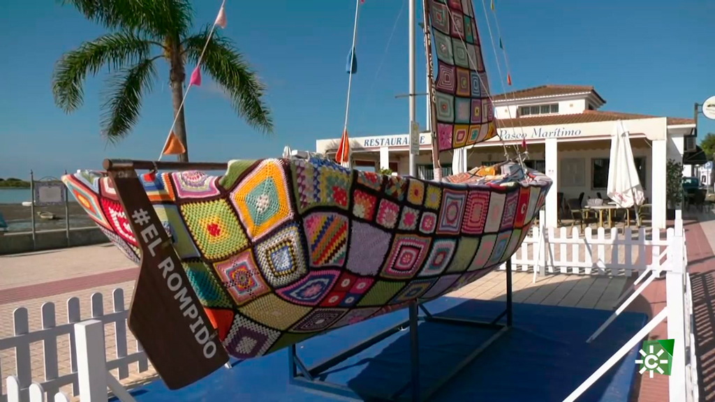 Barco forrado en croché