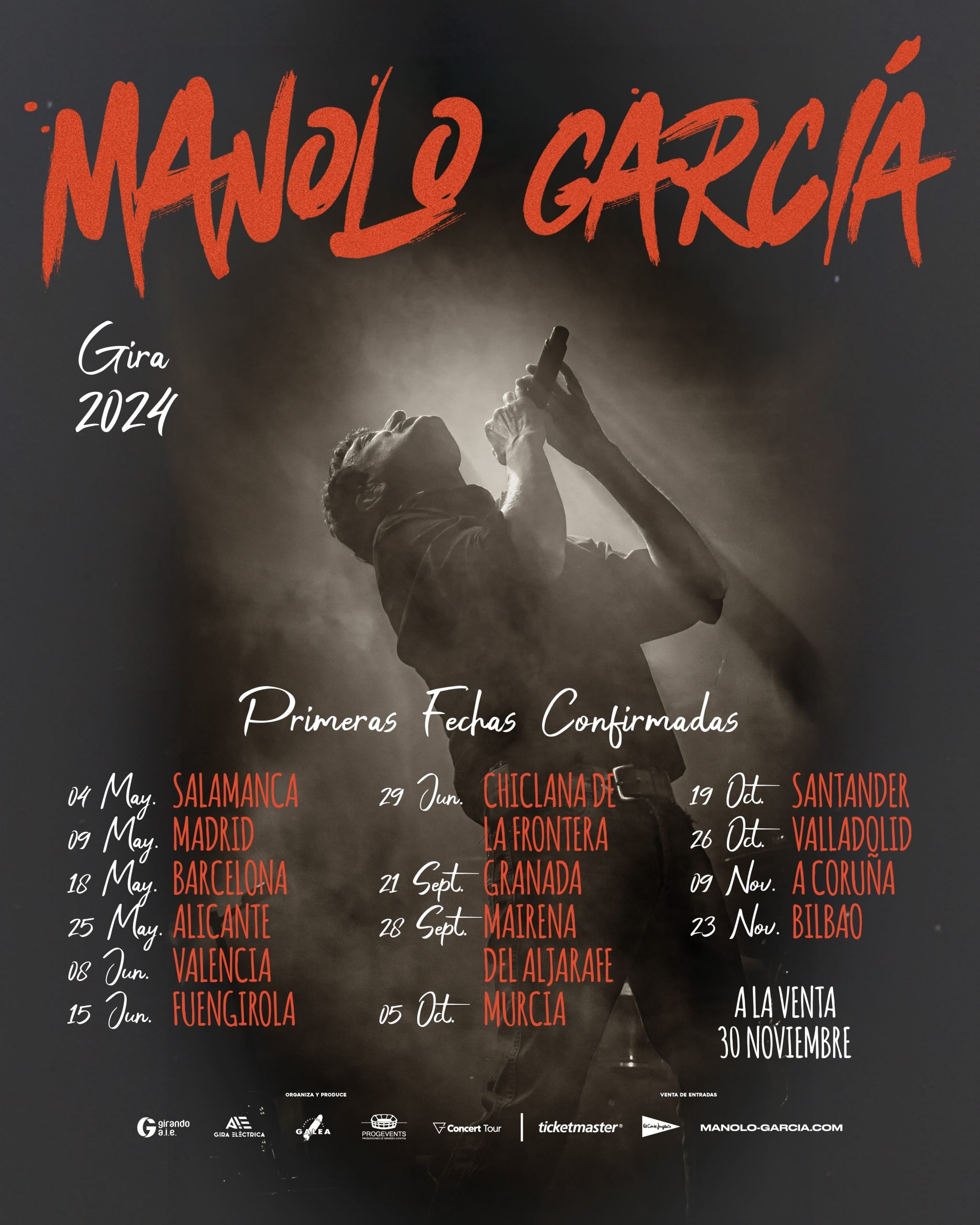 Primeras fechas de la nueva gira de Manolo García