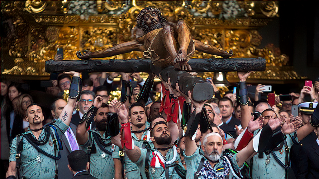 Canal Sur, con el Cristo de Mena y La Legión en Málaga