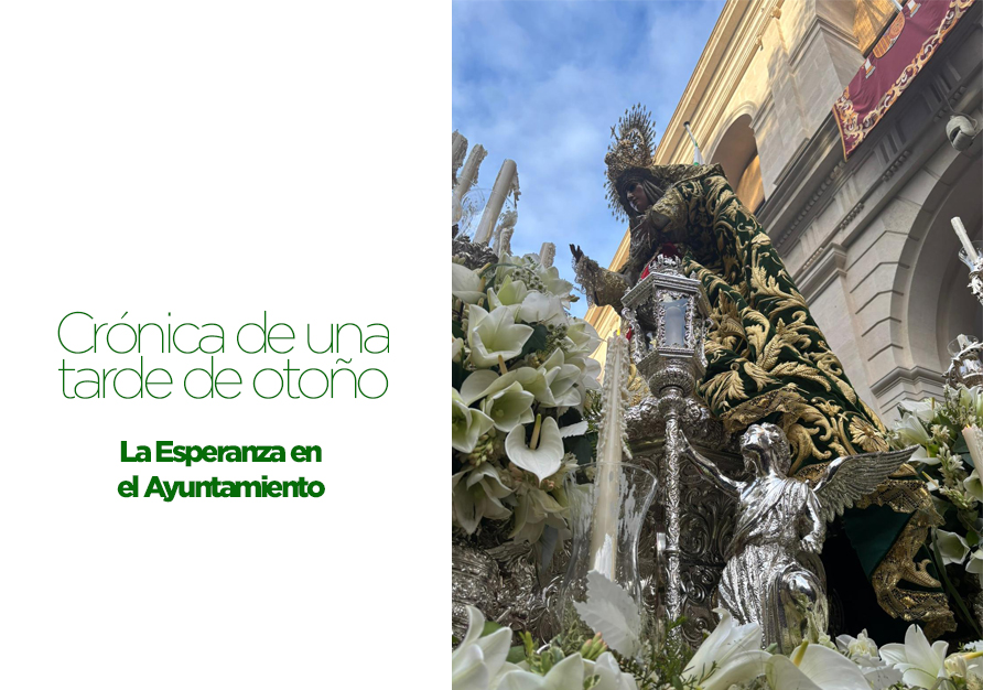La Esperanza de Triana en el andén del Ayuntamiento